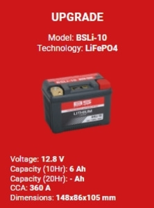 BMW K1600GT K1600GTL 리튬 배터리 밧데리 BS배터리 BSLI-10
