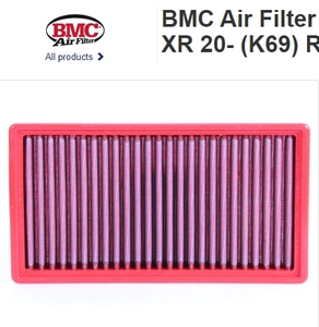 BMC 흡기 에어필터 BMW모토라드 신형 S1000RR S1000R S1000XR 19년식 이상 레이싱용 R버젼